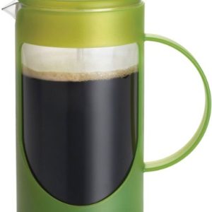 BonJour Coffee Unbreakable Plastic French Press, 12.7-Ounce, Ami-Matin(tm), Green