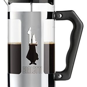 Bialetti 06700 3-Cup French Press Coffee Maker, Premium Stainless Steel, Silver