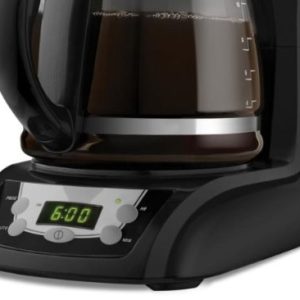 Black & Decker DLX1050B 12-Cup Programmable Coffeemaker with Glass Carafe, Black