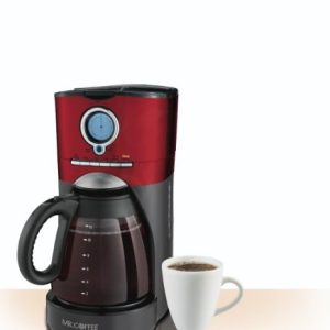Mr. Coffee BVMC-VMX36 12-Cup Programmable Coffeemaker, Red/Black