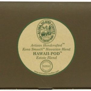 Aloha Island Coffee KONA-POD, Estate Blend Medium Roast, Kona & Hawaiian Coffee Blend,
